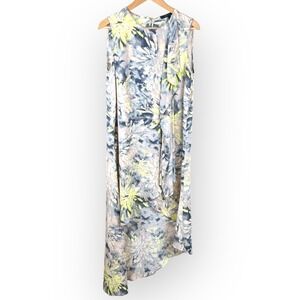 BCBG MAXAZRIA Hailey floral‎ flowy asymmetric hem sleeveless shift dress Smal